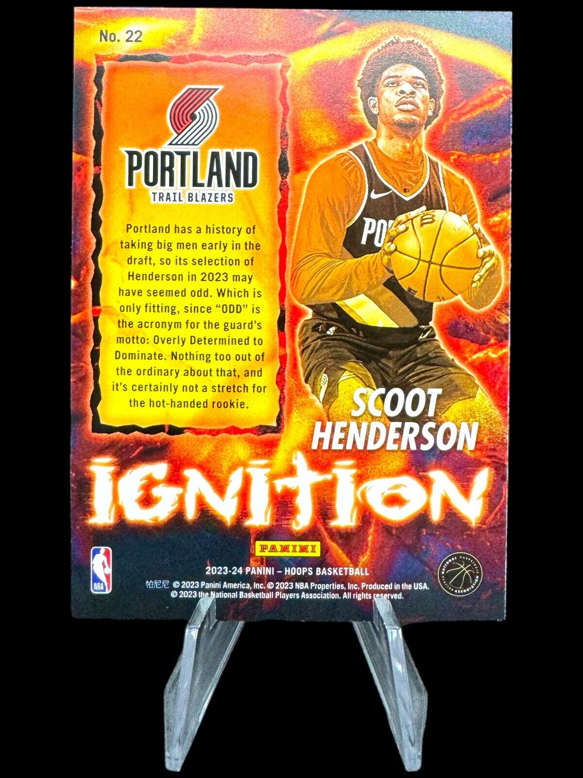 2023-24 NBA Hoops Scoot Henderson Ignition RC #22 Trail Blazers