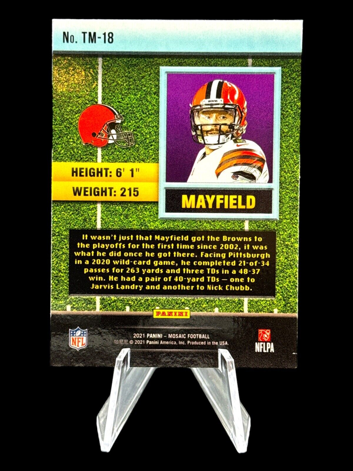 Baker Mayfield 2021 Panini Mosaic - Touchdown Masters #TM-18