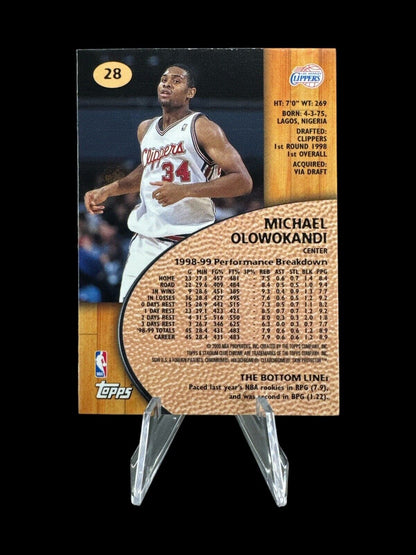 1999-00 Stadium Club Chrome Clippers Basketball Card #28 Michael Olowokandi