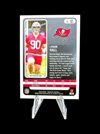 2022 Panini Absolute #185 Logan Hall ROO RC Rookie  Near mint or better