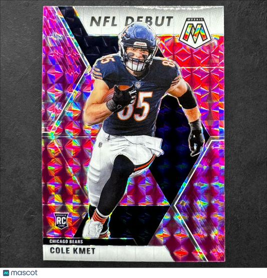 COLE KMET 2020 Mosaic NFL Debut Pink Camo Prizm RC #273 Chicago Bears