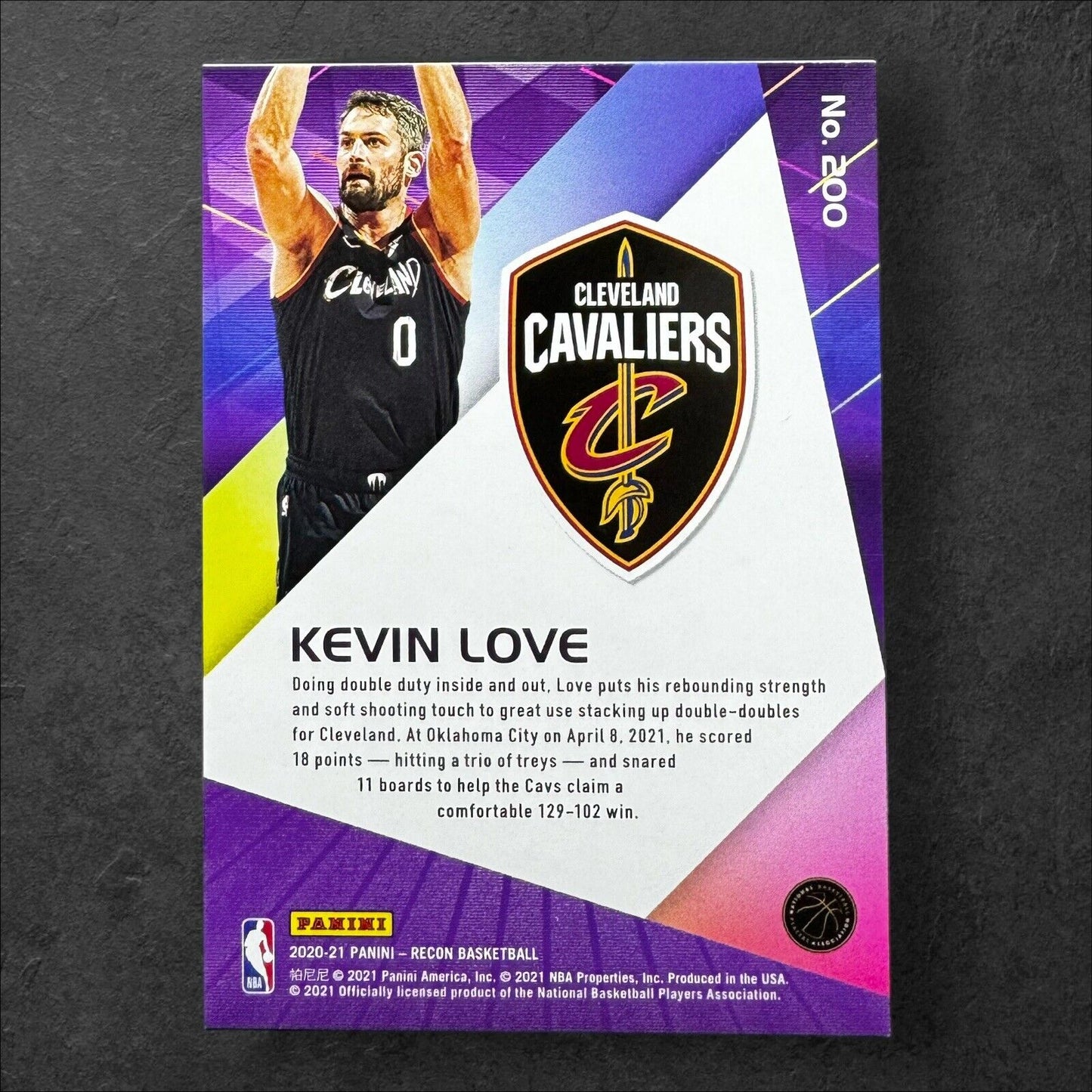 2020-21 Panini Recon Kevin Love HoloFoil #200