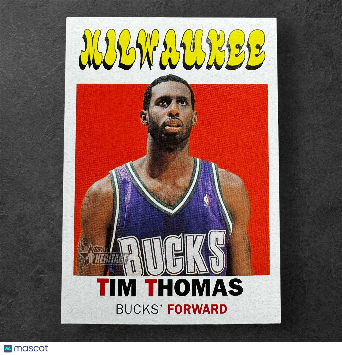 Tim Thomas 2000-01 Topps Heritage Basketball Card #214 Milwaukee Bucks