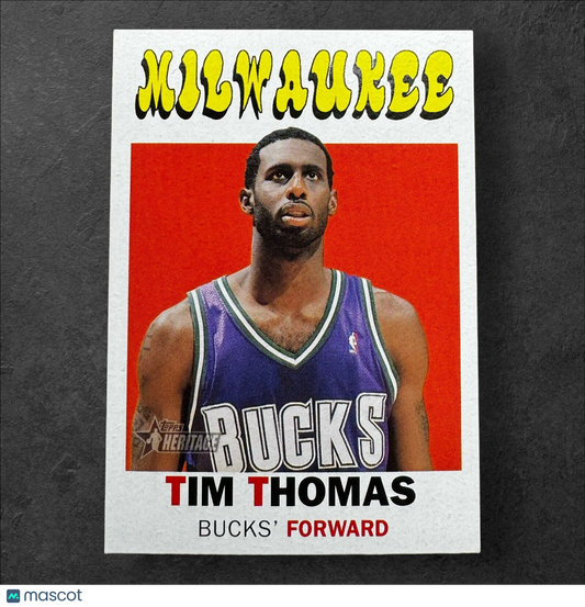 Tim Thomas 2000-01 Topps Heritage Basketball Card #214 Milwaukee Bucks