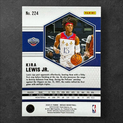 Kira Lewis Jr. 2020-21 Panini Mosaic Basketball Base (RC) Rookie #224 Pelicans