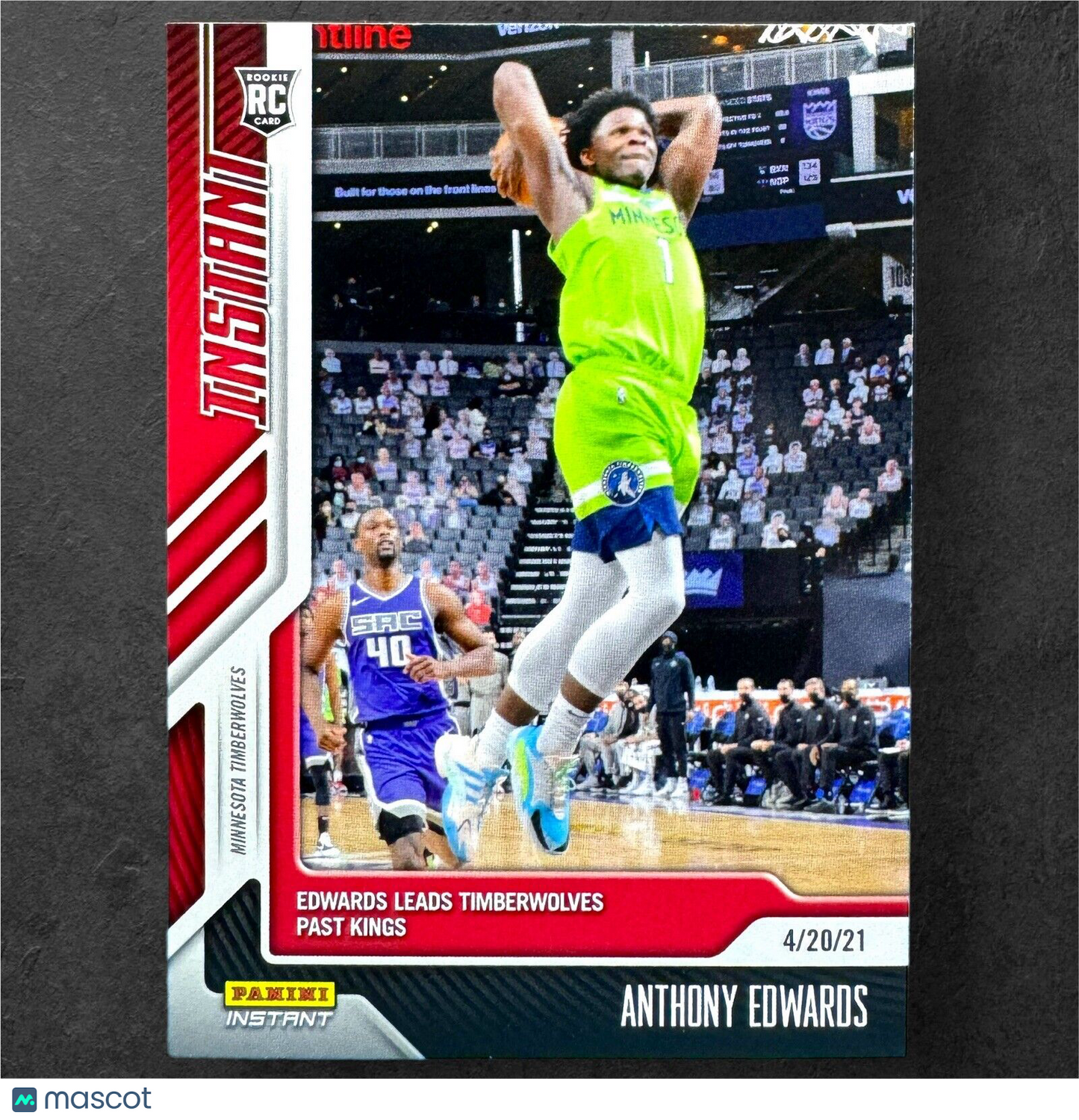 2020-21 NBA Panini Instant RC 152 Anthony Edwards ROOKIE CARD Timberwolves /861