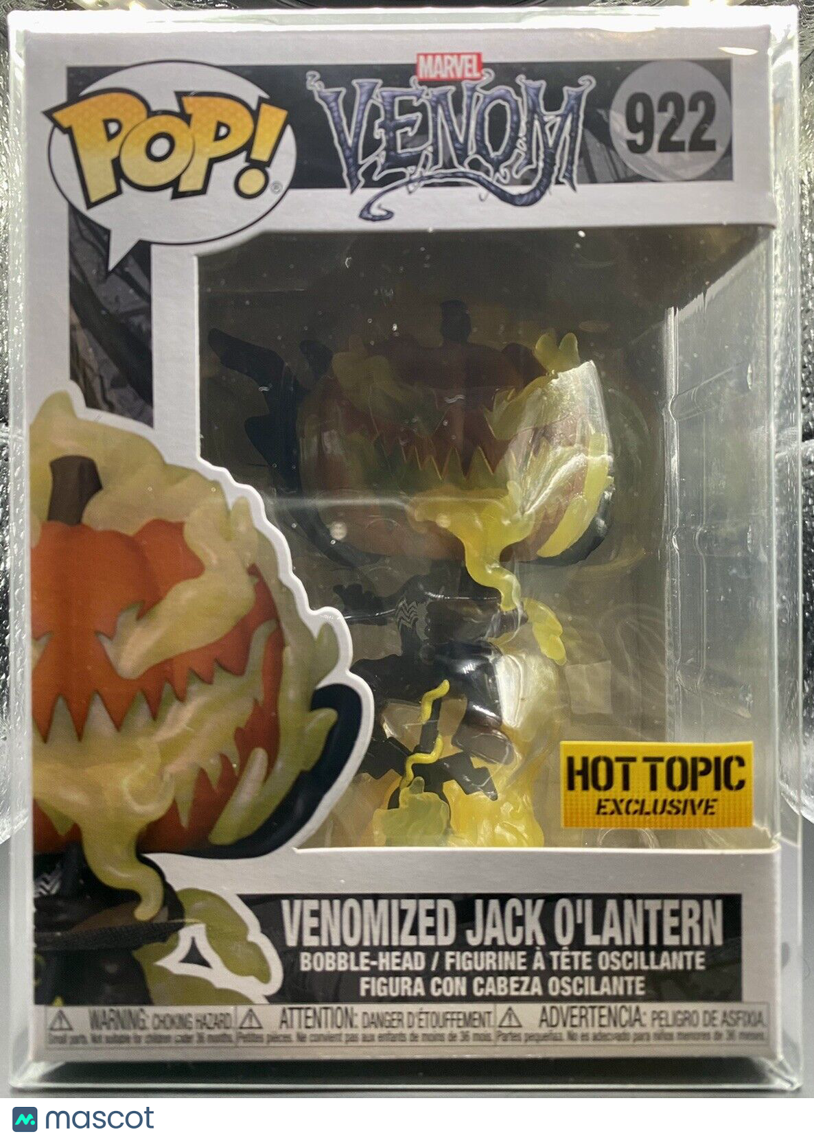 Venomized Jack-O-Lantern Funko Pop #922 Venom HotTopic Exclusive Pop /Protector