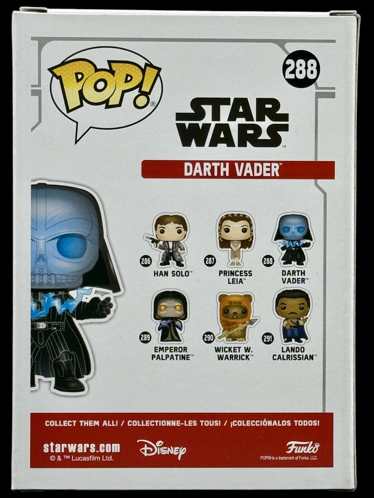 Funko Pop! Electrocuted Darth Vader #288 Star Wars W/Hard Stack Pop Protector