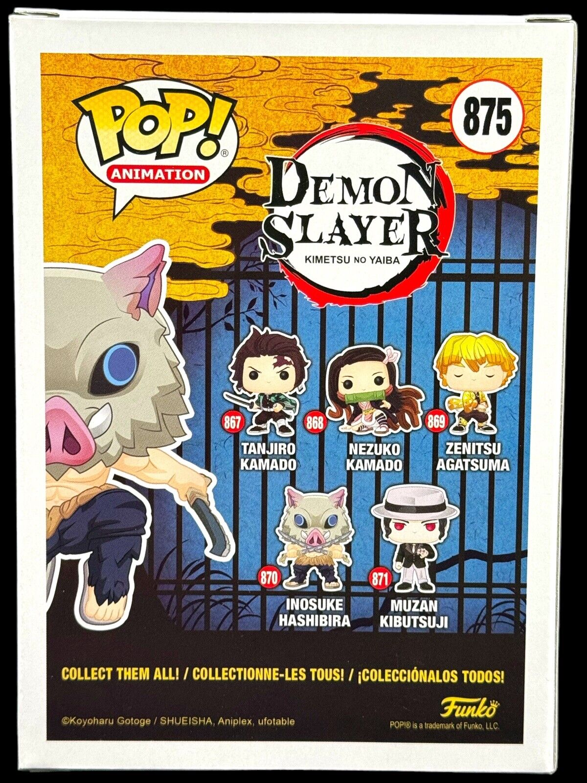 Funko Pop! Animation Demon Slayer 875 Flocked Inosuke Hashibira Special Edition