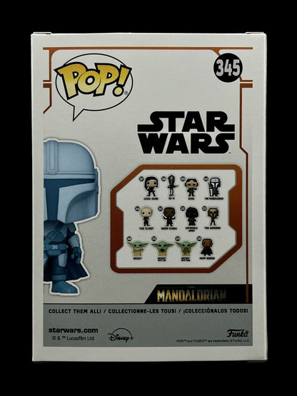 Star Wars The Mandalorian Hologram GlowIn The Dark Funko Pop 345 /Pop Protector