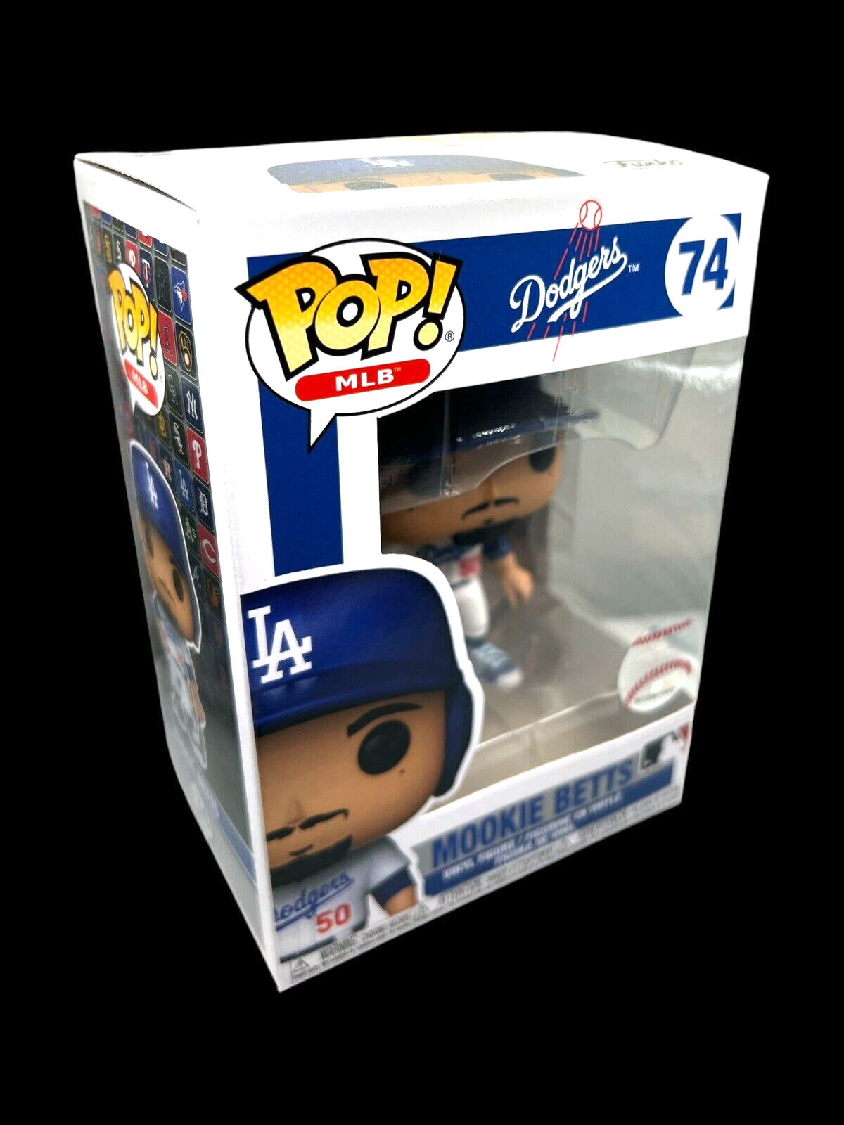 Funko POP! MLB: Dodgers MOOKIE BETTS Home Uniform Figure #74 w/ Pop Protector