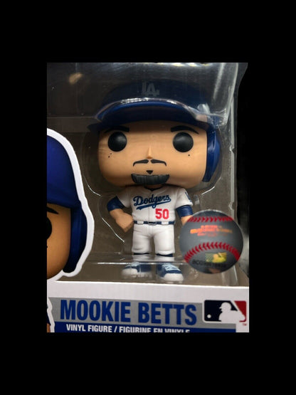 Funko POP! MLB: Dodgers MOOKIE BETTS Home Uniform Figure #74 w/ Pop Protector