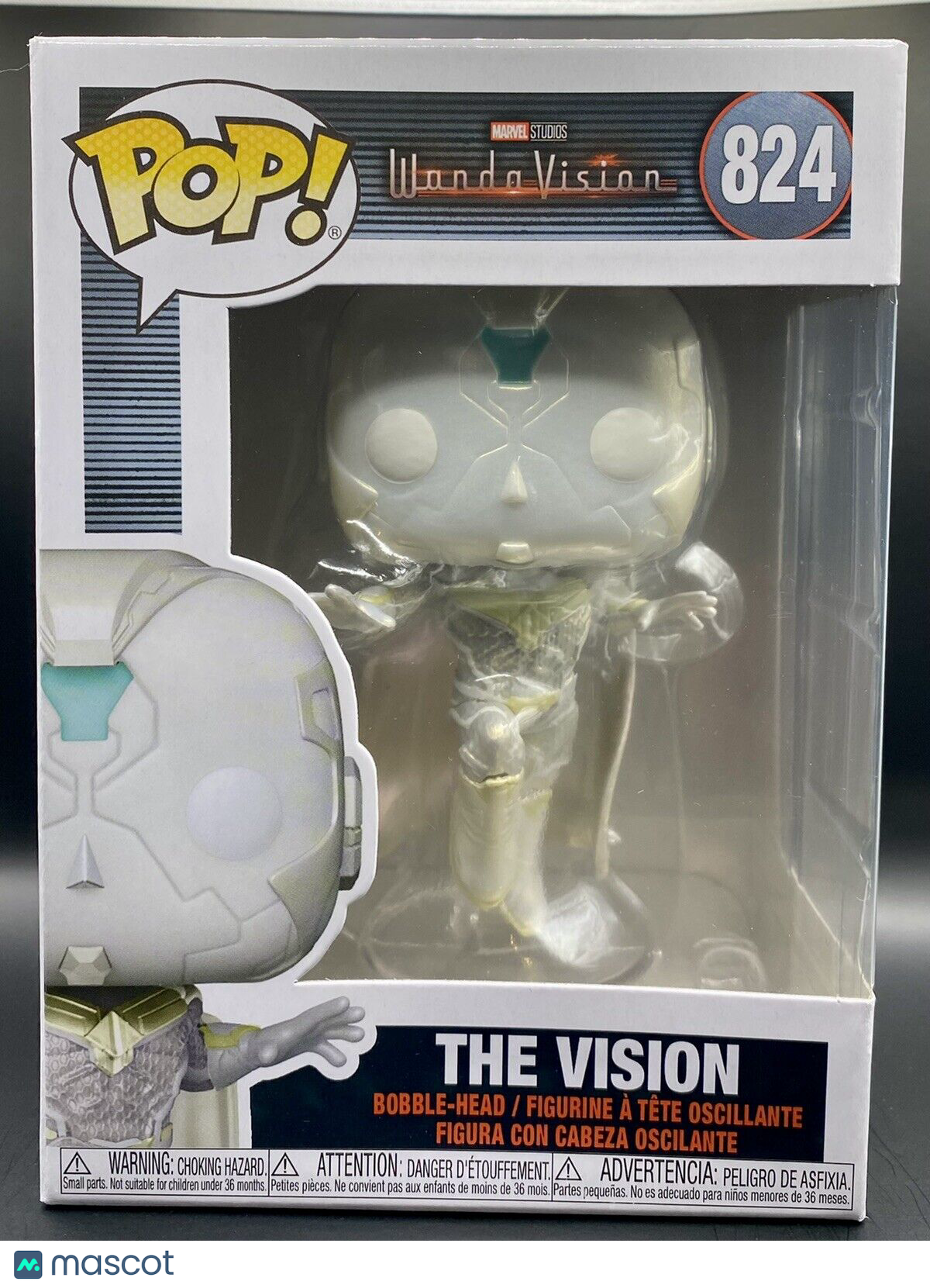 Funko Pop! Marvel WandaVision The Vision Studios Disney #824 w/Pop Protector