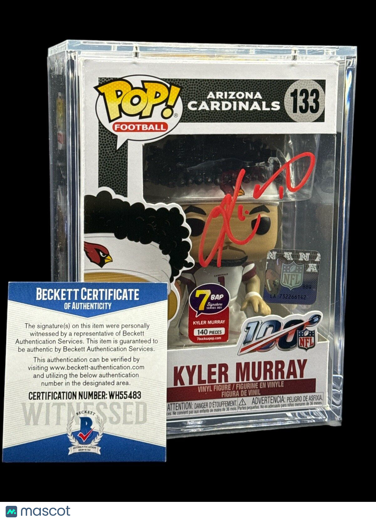 Funko Pop Kyler Murray Autograph Beckett Certified Rookie Figure! Limited /140