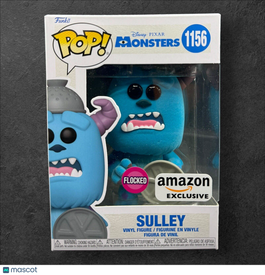 Funko Pop DISNEY PIXAR MONSTERS INC SULLEY FLOCKED #1156 AMAZON EXCLUSIVE