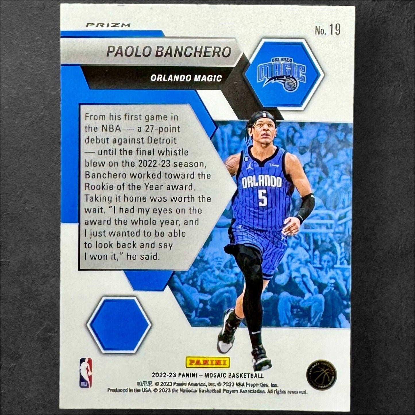 Paolo Banchero 2022-23 Panini Mosaic RC Montage Silver Mosaic Prizm 19 Magic