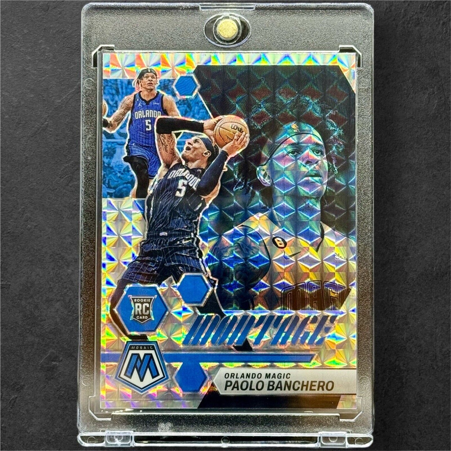 Paolo Banchero 2022-23 Panini Mosaic RC Montage Silver Mosaic Prizm 19 Magic