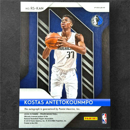 Kostas Antetokounmpo 2018 Panini Prizm Signatures Choice Rookie Auto