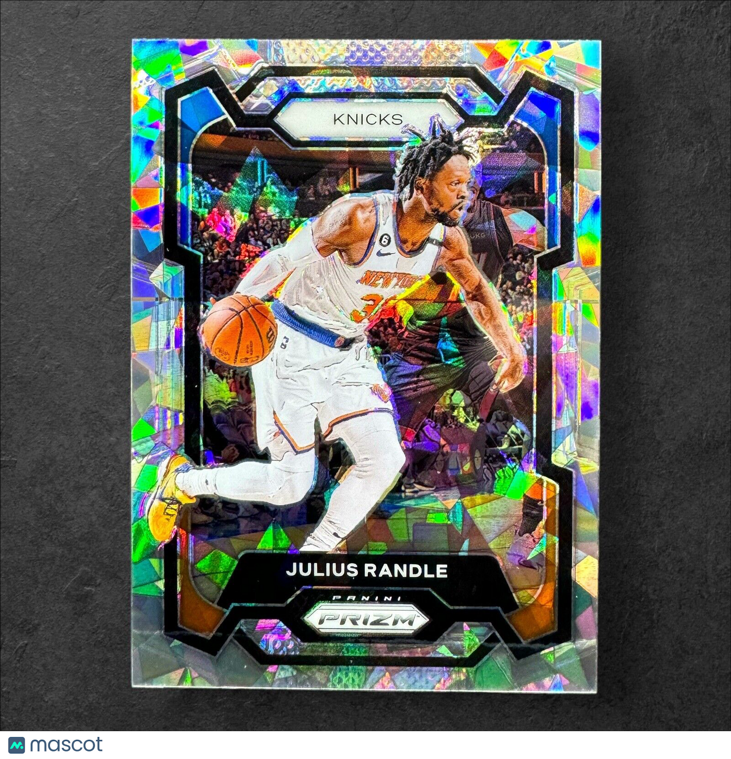 2023-24 Panini Prizm NBA #18 Julius Randle Silver Cracked Ice Prizm NY Knicks