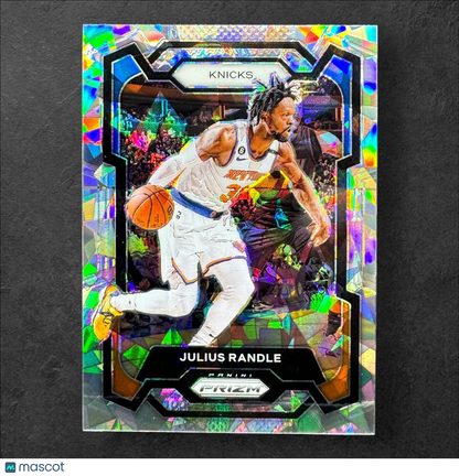 2023-24 Panini Prizm NBA #18 Julius Randle Silver Cracked Ice Prizm NY Knicks