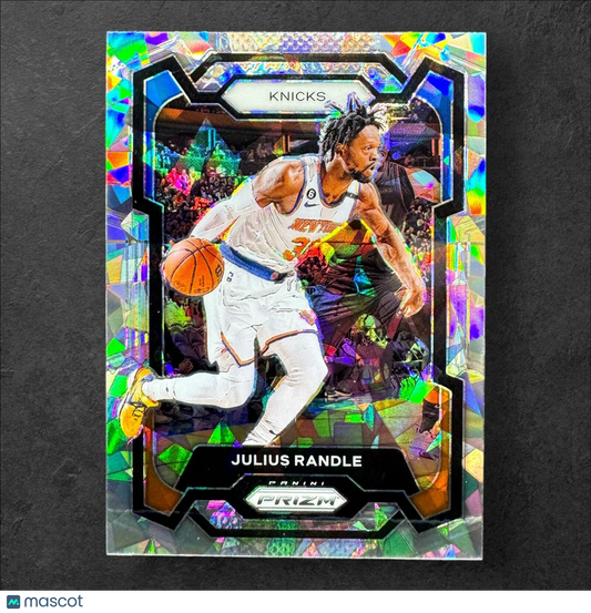 2023-24 Panini Prizm NBA #18 Julius Randle Silver Cracked Ice Prizm NY Knicks