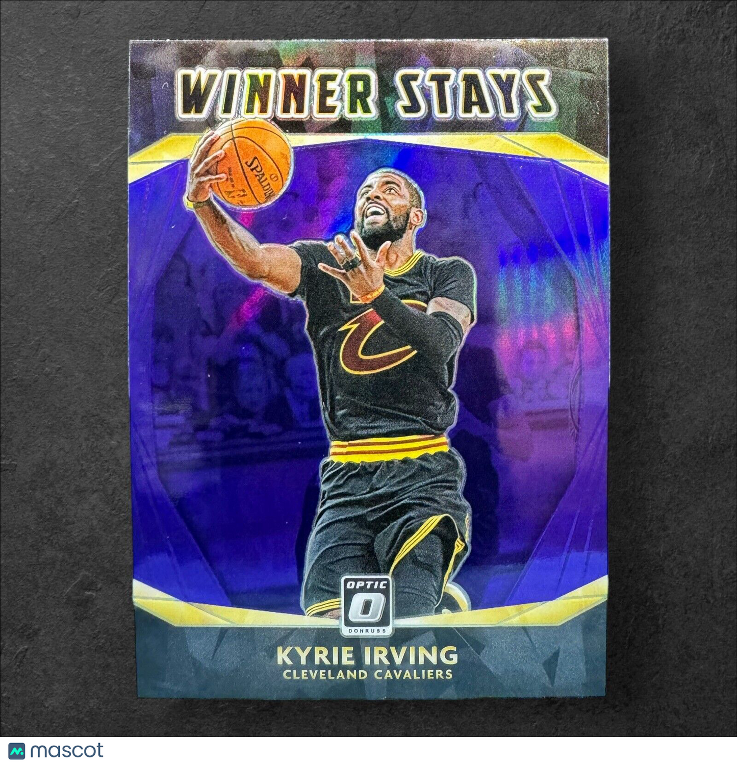 Kyrie Irving 2020-21 Donruss Optic Basketball #2 Purple Holo Winner Stays Insert