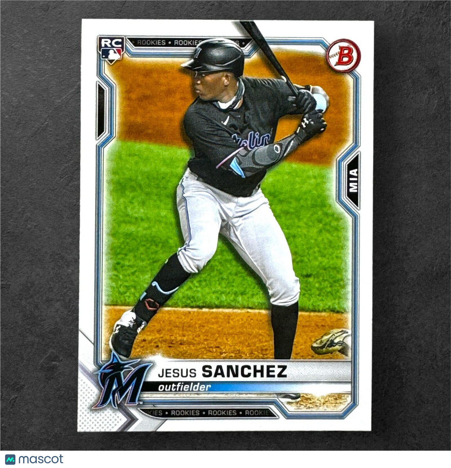 2021 Bowman Stars & Rookies Base #100 Jesus Sanchez - Miami Marlins RC Rookie