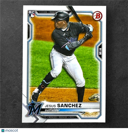 2021 Bowman Stars & Rookies Base #100 Jesus Sanchez - Miami Marlins RC Rookie