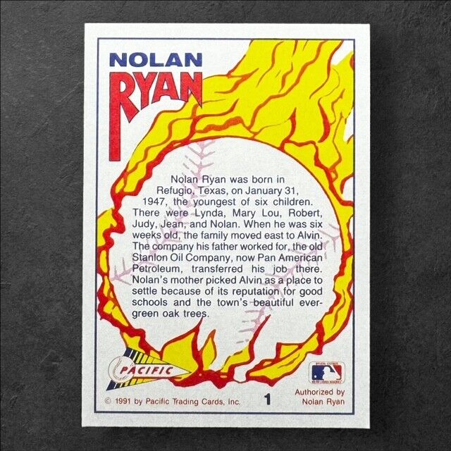 Nolan Ryan 1991 Pacific Texas Express #1 Future Hall of Famer