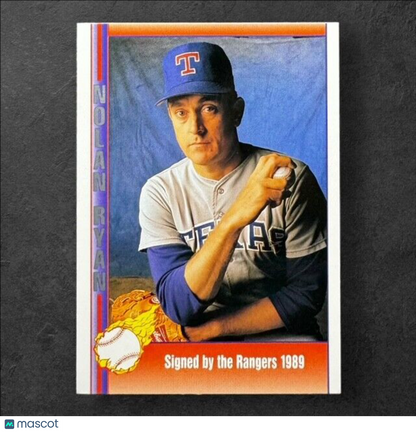 Nolan Ryan 1991 Pacific #54 Signed by the Rangers 1989