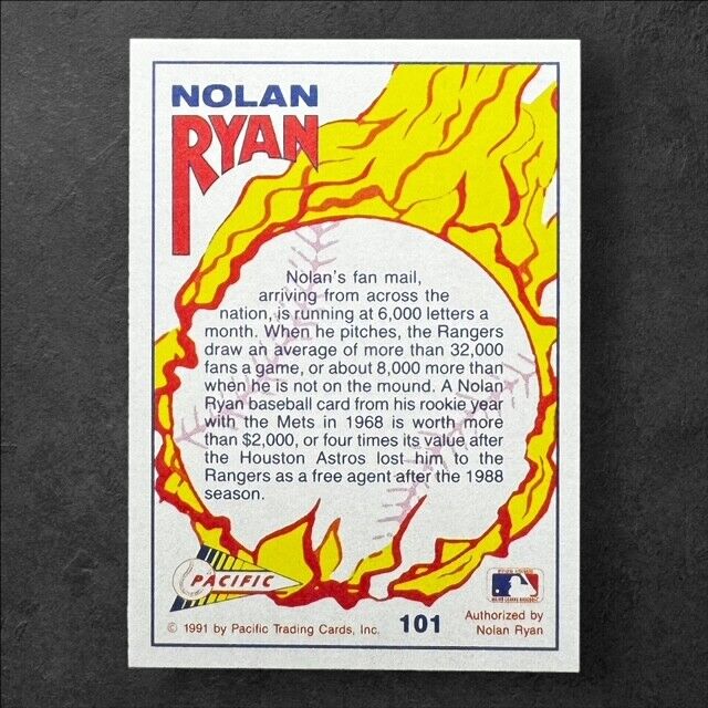 Nolan Ryan 1991 Pacific Fans' Favorite #101