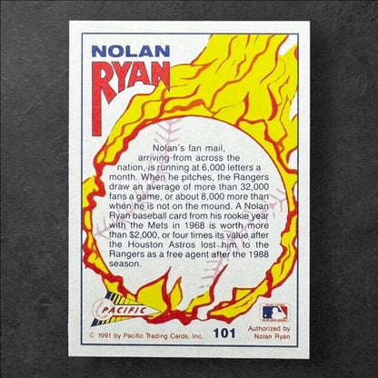 Nolan Ryan 1991 Pacific Fans' Favorite #101