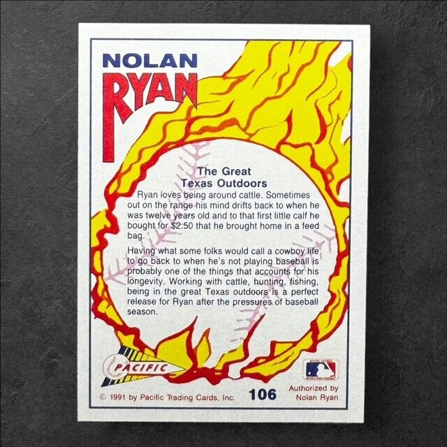 Nolan Ryan 1991 Pacific Texas Express #106