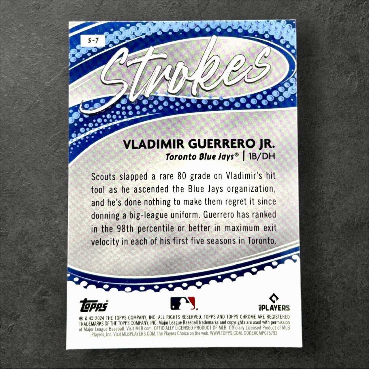 Vladimir Guerrero Jr. 2024 Topps Chrome #S-7 Strokes