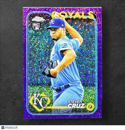 Steven Cruz 2024 Topps Chrome #187 Purple Mini-Diamond