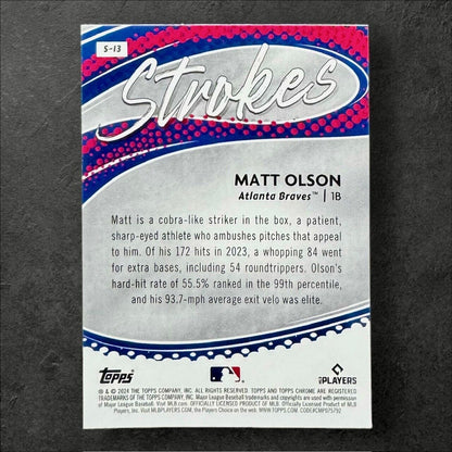 Matt Olson 2024 Topps Chrome #S-13 Strokes