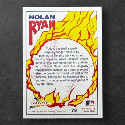 Nolan Ryan 1993 Pacific Texas Express #78 Running the Steps