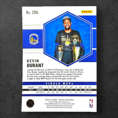 2020-21 Panini Mosaic - Finals MVPs #296 Kevin Durant