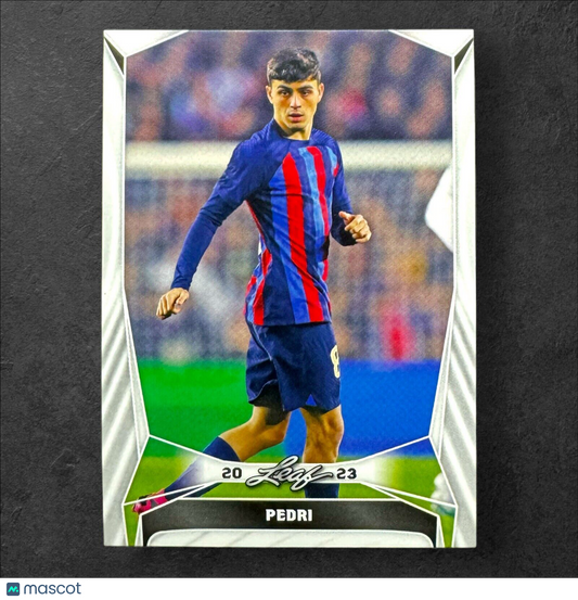 2023 Leaf Soccer White Pedri #B-9 Barcelona Spain