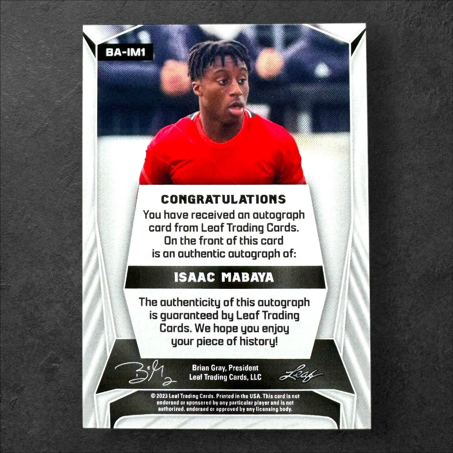 ISAAC MABAYA 2023 Leaf Soccer Autographs #BA-IM1