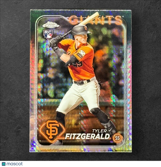 Tyler Fitzgerald 2024 Topps Chrome Prism Refractor #131 RC Rookie Giants