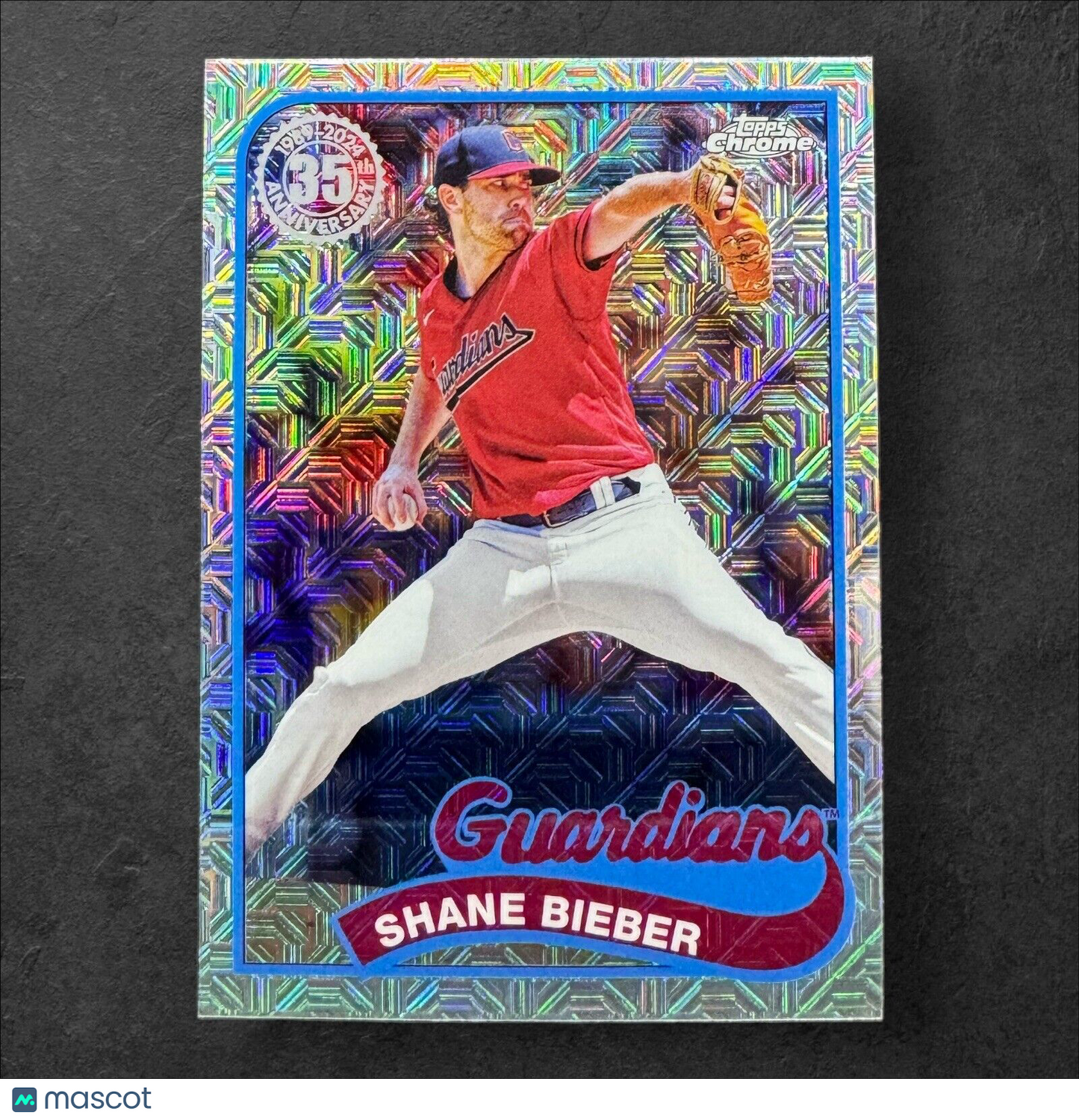 Shane Bieber 2024 Topps Series 2 1989 Chrome Silver Pack Cleveland Guardians