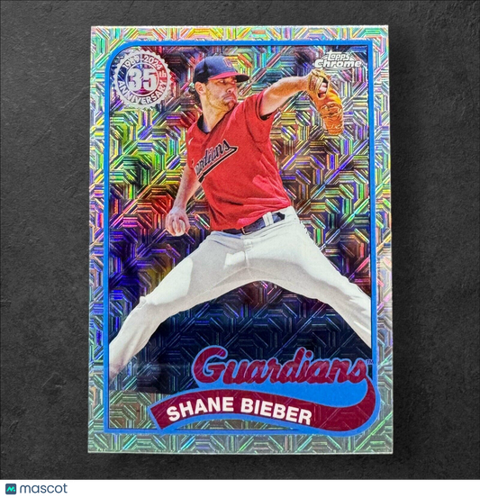 Shane Bieber 2024 Topps Series 2 1989 Chrome Silver Pack Cleveland Guardians