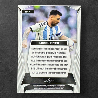 Lionel Messi 2023 Leaf Soccer B #B-7