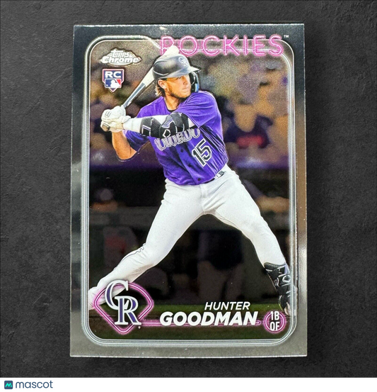 Hunter Goodman 2024 Topps Chrome RC #99 Rookie Card Colorado Rockies