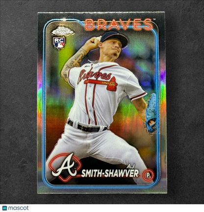 2024 Topps Chrome Refractor #19 AJ Smith-Shawver Rookie Card (RC) Atlanta Braves