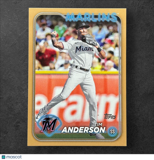 2024 TOPPS SERIES 2 TIM ANDERSON GOLD BORDER PARALLEL /2024 MARLINS #560 SP