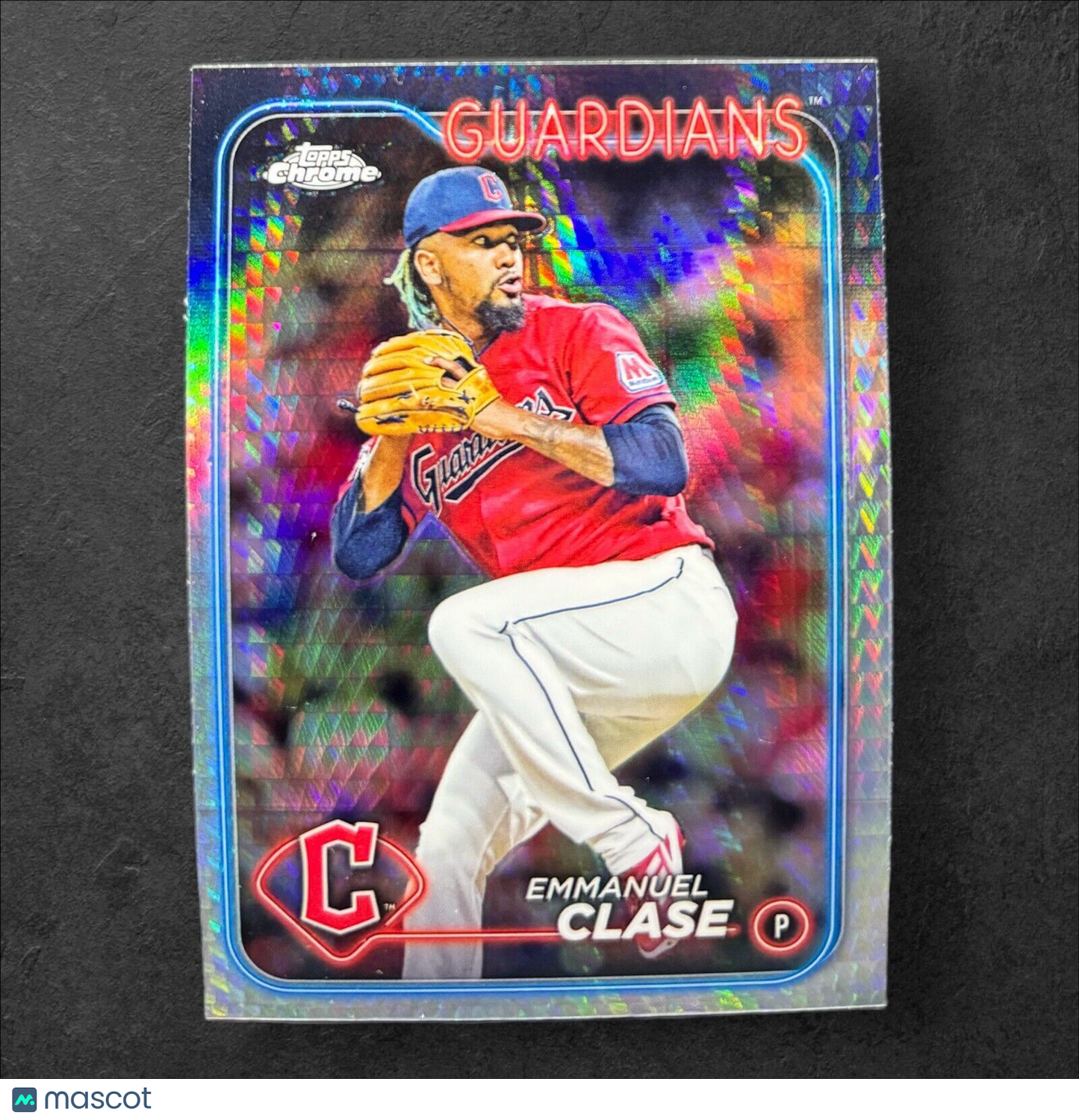 Emmanuel Clase 2024 Topps Chrome 166 Prism Refractor