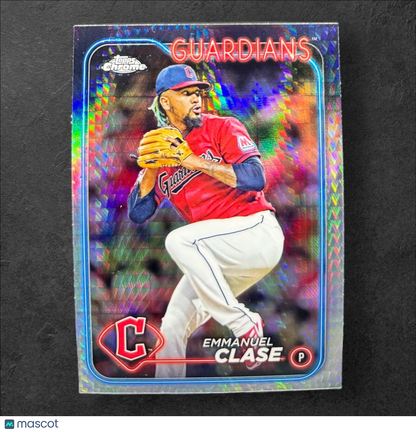 Emmanuel Clase 2024 Topps Chrome 166 Prism Refractor