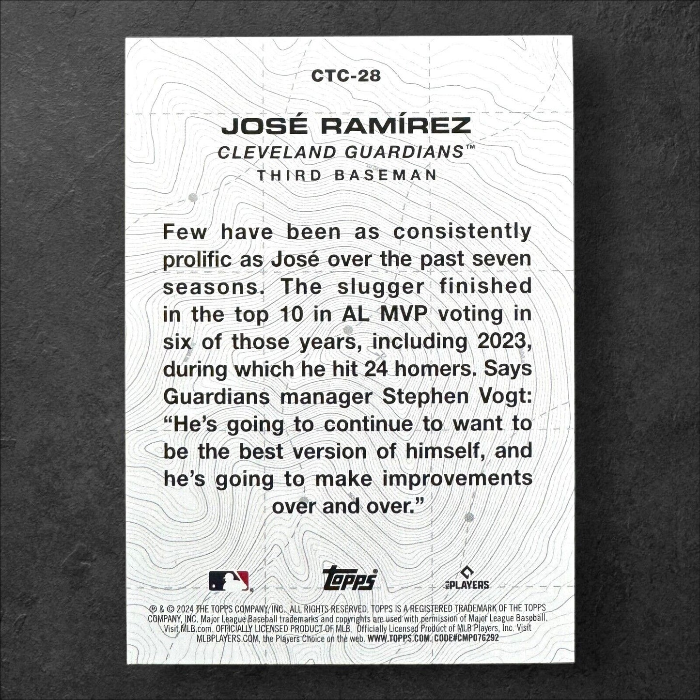 Jose Ramirez 2024 Topps Series 2-City To City #CTC-28 Cleveland Guardians Insert